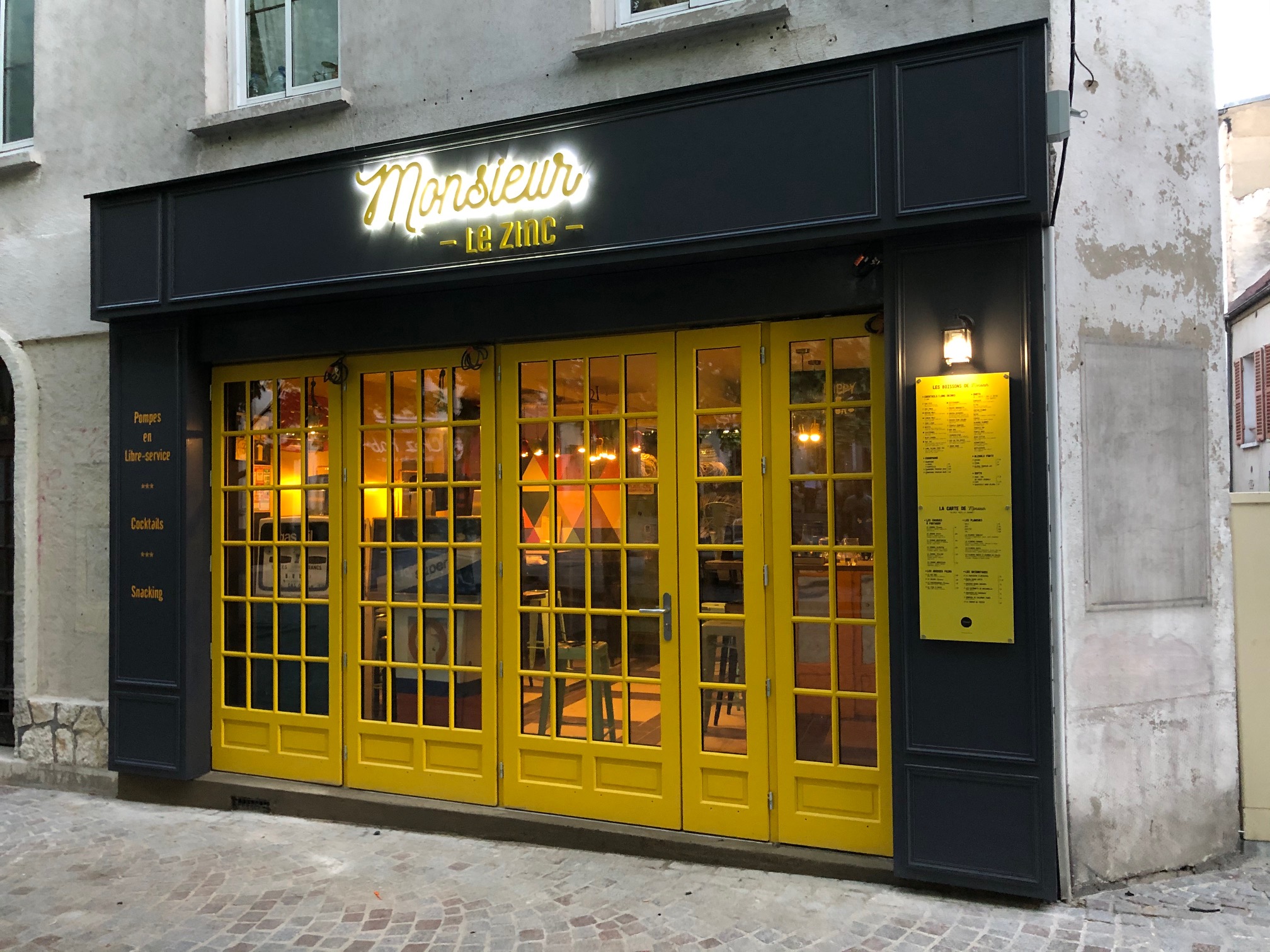 MONSIEUR LE ZINC - rénovation de devanture par France Enseignes