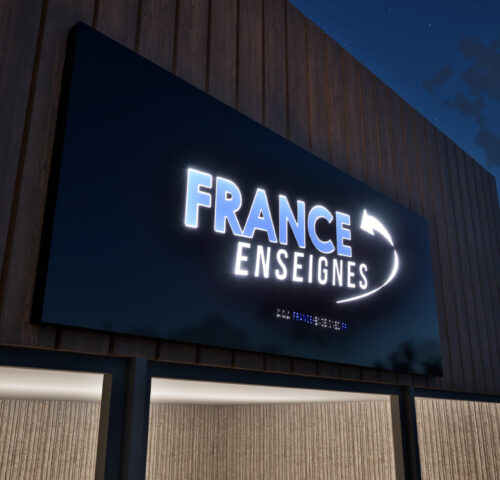 Caisson Lumineux ajouré PMMA à plat Nuit