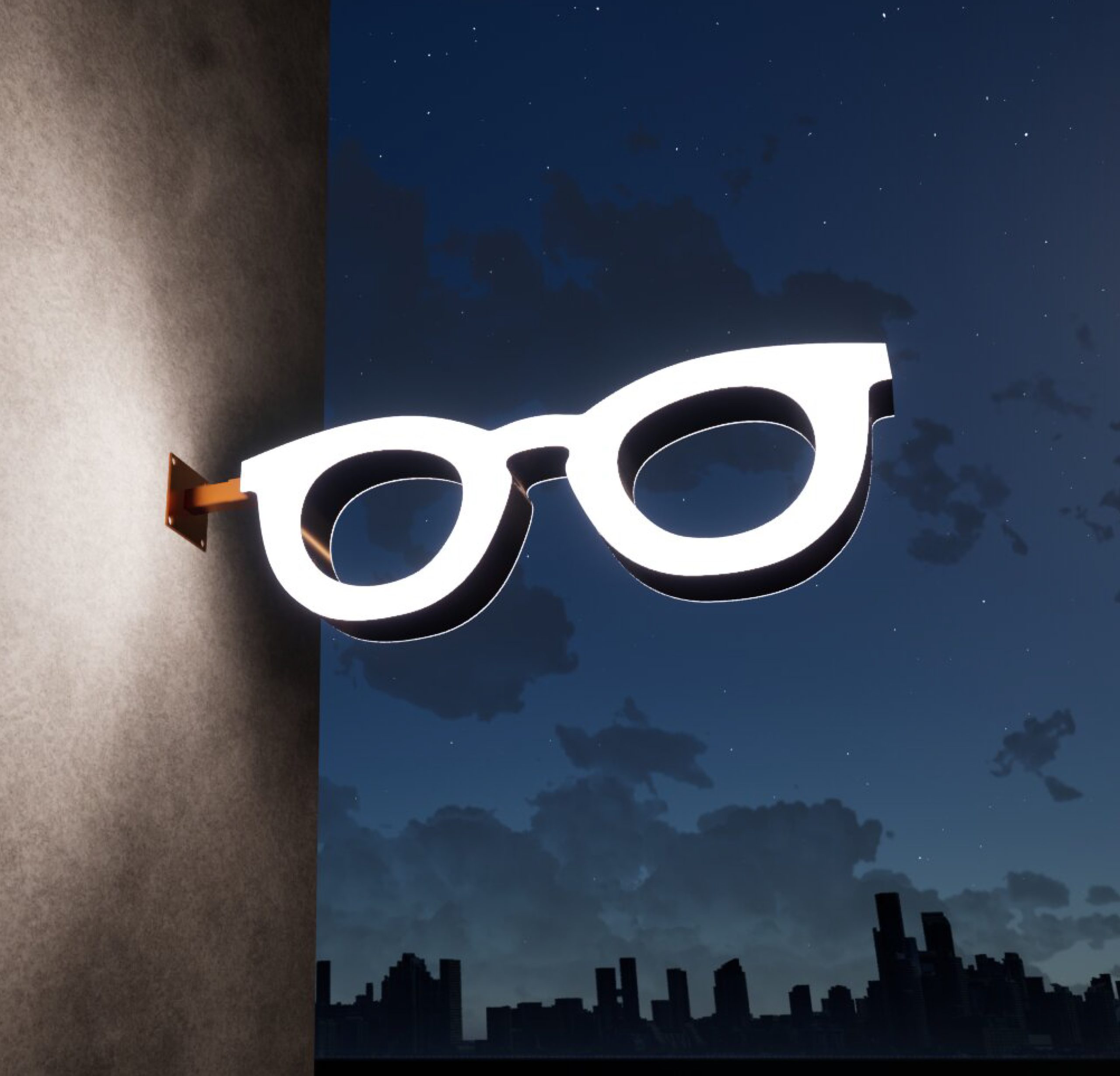 Enseigne_drapeau_lunettes_opticien_boitier_brosse