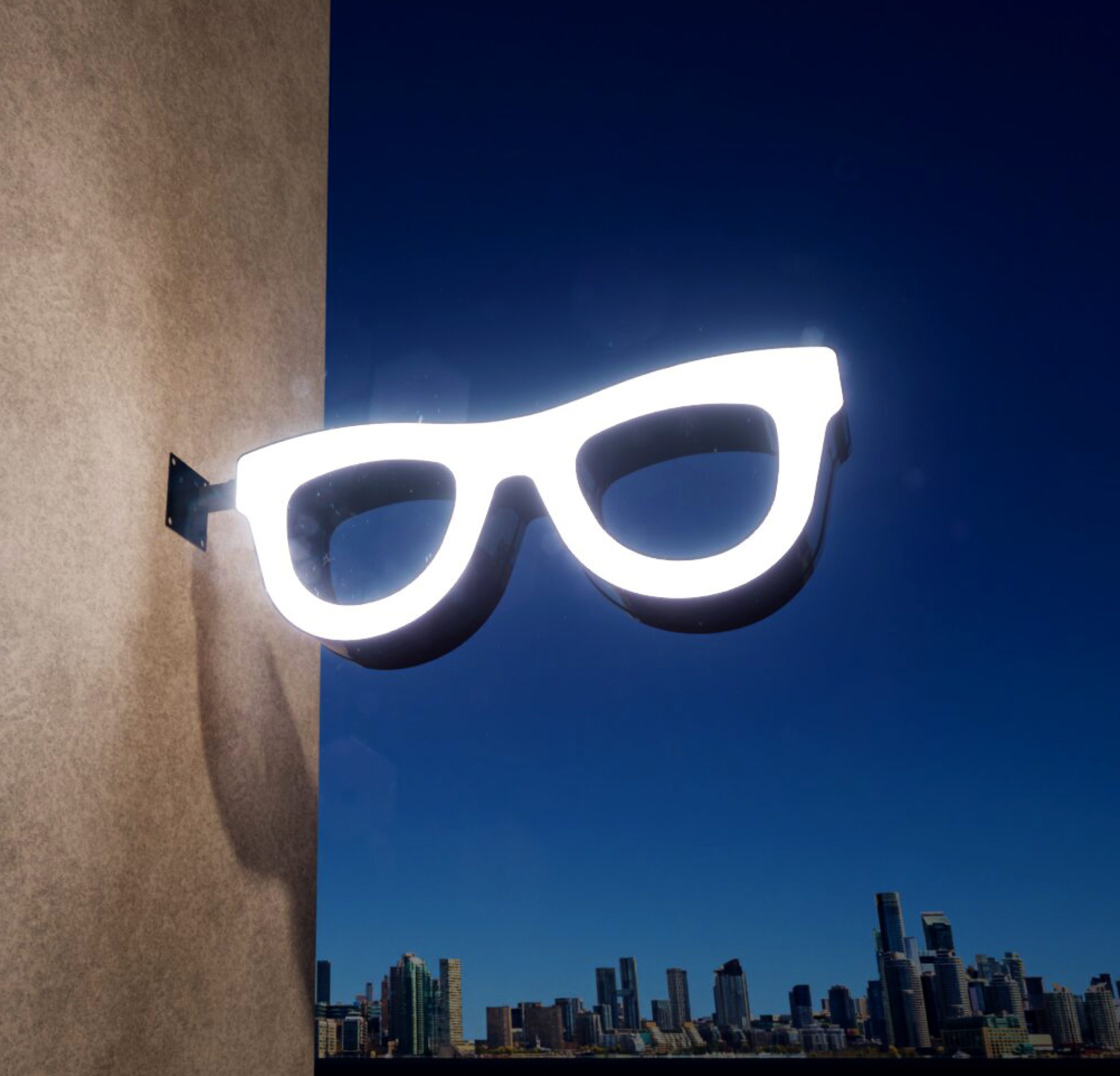Lunettes Opticien drapeau nuit