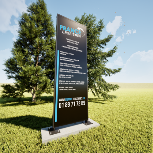 Totem Profilé Aluminium Droit 3m Jour
