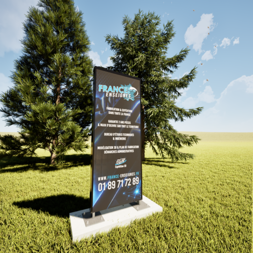 Totem Profilé Aluminium Lumineux Jour 01