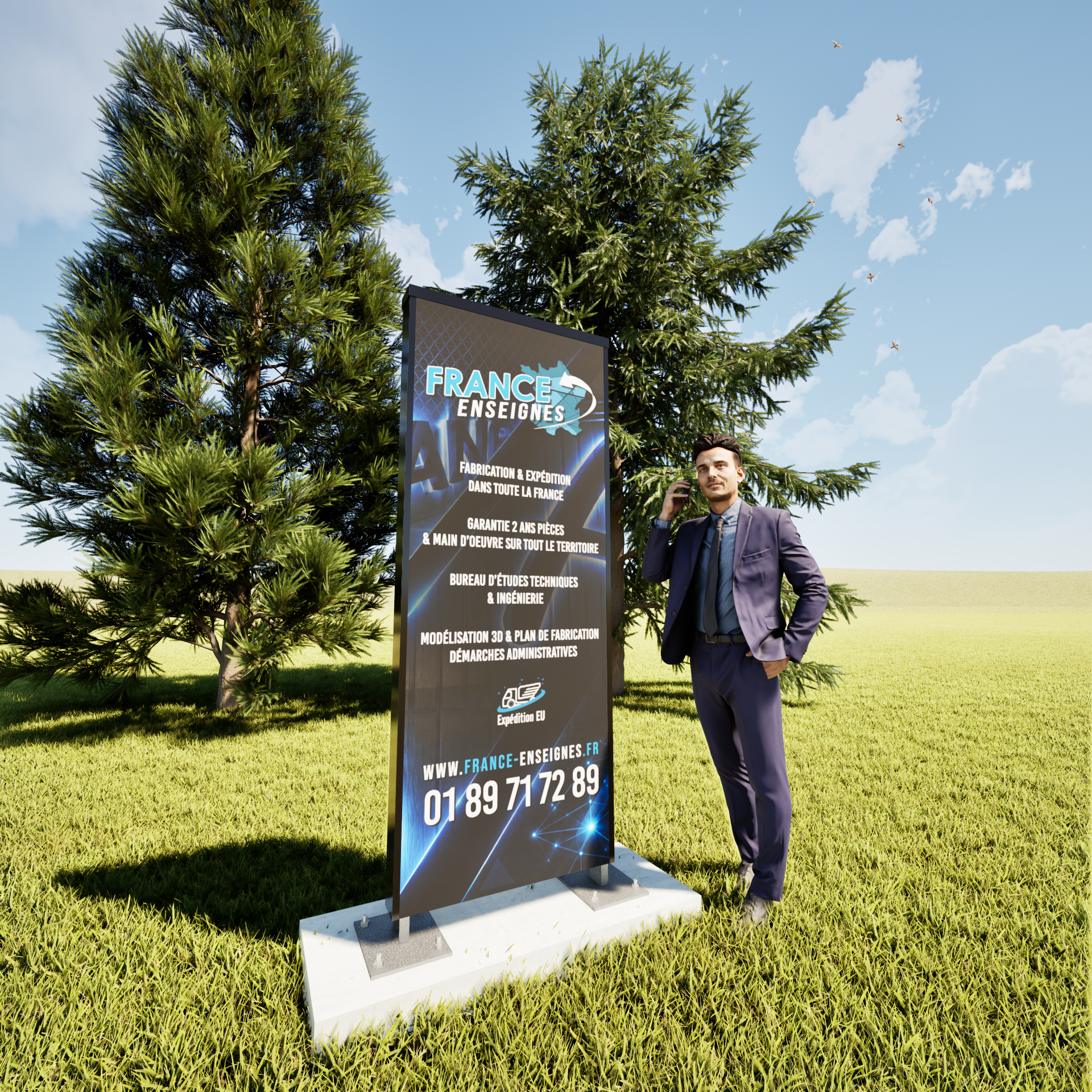TOTEM ALUMINIUM DROIT 2M - Profilés Aluminium Lumineux – Image 3