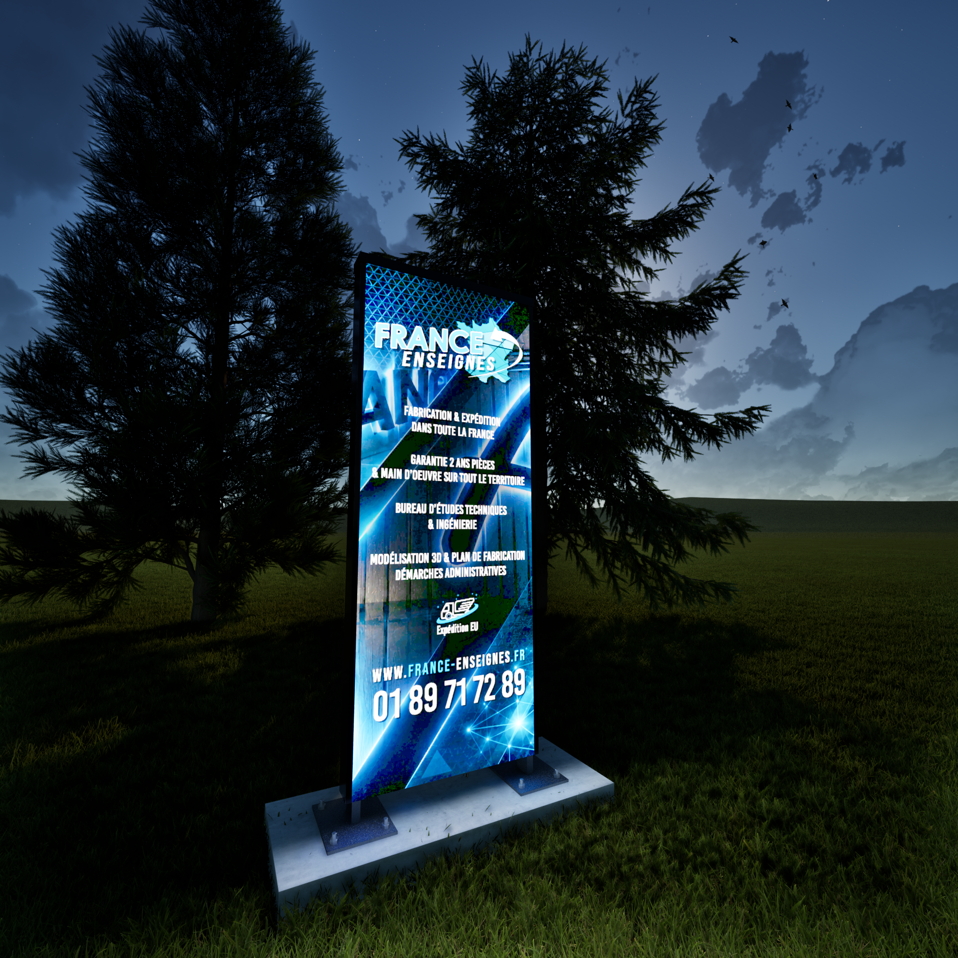 TOTEM ALUMINIUM DROIT 2M - Profilés Aluminium Lumineux – Image 2