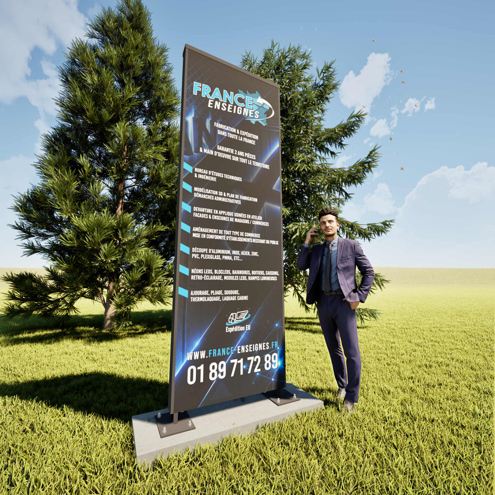 TOTEM ALUMINIUM DROIT 3M - Profilés Aluminium Lumineux – Image 3