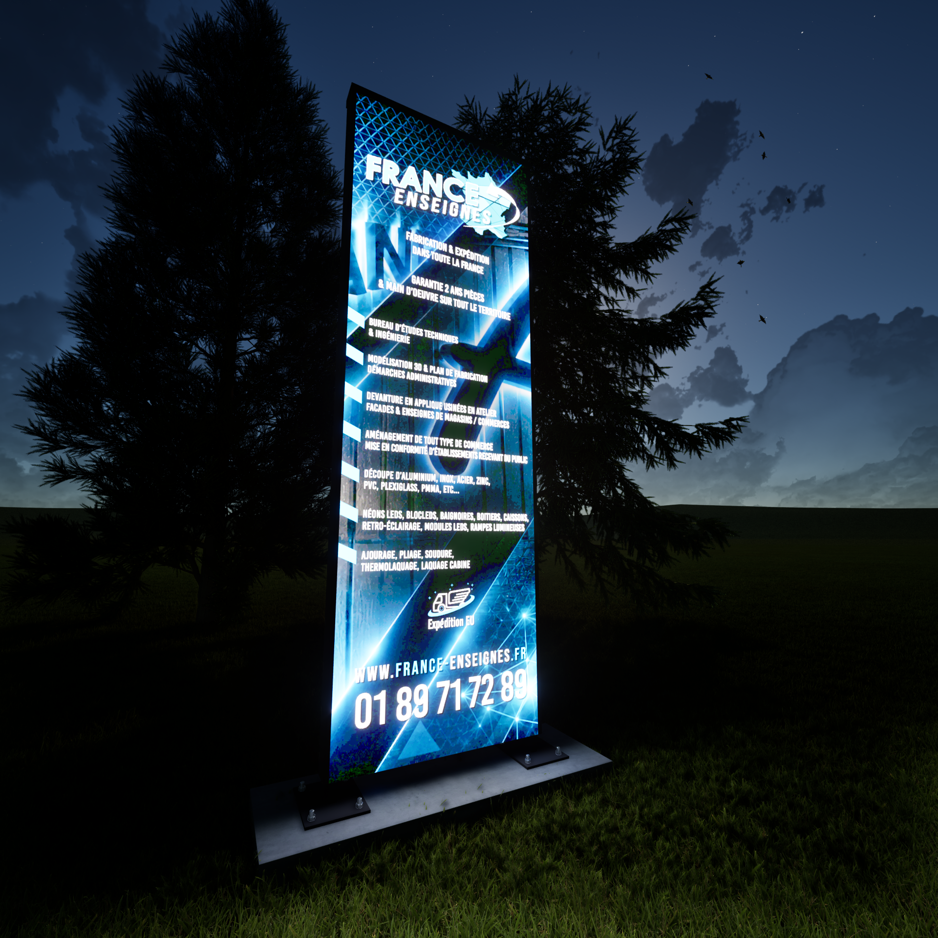 TOTEM ALUMINIUM DROIT 3M - Profilés Aluminium Lumineux – Image 2
